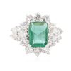 Image 1 : 14KT White Gold 2.36 ctw Emerald and Diamond Ring