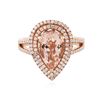 Image 1 : 14KT Rose Gold 2.95 ctw Morganite and Diamond Ring