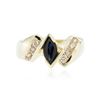 Image 1 : 14KT Yellow Gold 0.55 ctw Sapphire and Diamond Ring