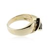 Image 3 : 14KT Yellow Gold 0.55 ctw Sapphire and Diamond Ring