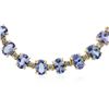 Image 2 : 14KT Yellow Gold 34.56 ctw Tanzanite and Diamond Necklace