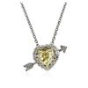 Image 1 : Platinum 1.28 ctw Diamond Pendant With Chain