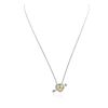 Image 2 : Platinum 1.28 ctw Diamond Pendant With Chain