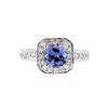 Image 1 : 14KT White Gold 1.34 ctw Tanzanite and Diamond Ring