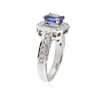 Image 3 : 14KT White Gold 1.34 ctw Tanzanite and Diamond Ring
