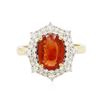 Image 1 : 14KT Yellow Gold 2.02 ctw Padparadscha and Diamond Ring