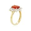 Image 3 : 14KT Yellow Gold 2.02 ctw Padparadscha and Diamond Ring