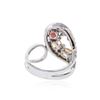 Image 4 : 14KT White Gold 1.57 ctw Multicolor Sapphire and Diamond Ring