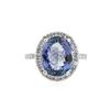 Image 1 : 14KT White Gold 5.79 ctw Tanzanite and Diamond Ring
