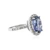 Image 2 : 14KT White Gold 5.79 ctw Tanzanite and Diamond Ring