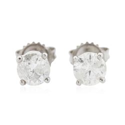 14KT White Gold 1.38 ctw Diamond Stud Earrings