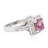 Image 2 : 14KT White Gold 1.85 ctw Sapphire and Diamond Ring