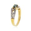 Image 3 : 18KT Yellow gold 0.57 ctw Alexandrite and Diamond Ring