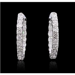 14KT White Gold 3.56 ctw Diamond Earrings