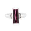 Image 1 : 14KT White Gold 2.18 ctw Pink Tourmaline and Diamond Ring