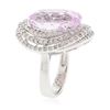 Image 3 : 14KT White Gold 14.76 ctw Kunzite and Diamond Ring