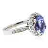 Image 2 : 14KT White Gold 2.24 ctw Tanzanite and Diamond Ring