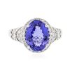 Image 1 : 14KT White Gold 3.62 ctw Tanzanite and Diamond Ring