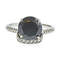 18KT White Gold 2.99 ctw Black Diamond Ring