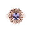 Image 1 : 14KT Rose Gold 1.68 ctw Tanzanite and Diamond Ring