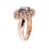 Image 3 : 14KT Rose Gold 1.68 ctw Tanzanite and Diamond Ring
