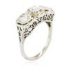 Image 3 : 14KT White Gold 1.25 ctw Diamond Ring