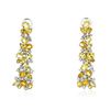 Image 1 : 18KT White Gold 25.20 ctw Yellow Sapphire and Diamond Earrings