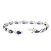 Image 3 : 14KT White Gold 13.65 ctw Sapphire and Diamond Bracelet