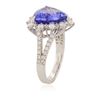 Image 3 : 14KT White Gold 5.30 ctw Tanzanite and Diamond Ring