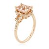Image 3 : 14KT Rose Gold 1.66 ctw Morganite and Diamond Ring