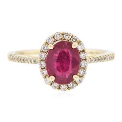 14KT Yellow Gold 1.25 ctw Ruby and Diamond Ring