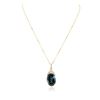 Image 1 : 14KT Yellow Gold 37.74 ctw Topaz and Diamond Pendant With Chain