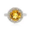 Image 1 : 14KT White Gold 2.70 ctw Citrine and Diamond Ring