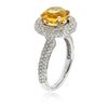 Image 3 : 14KT White Gold 2.70 ctw Citrine and Diamond Ring