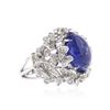 Image 2 : 18KT White Gold 8.35 ctw Tanzanite and Diamond Ring