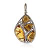 Image 1 : 14KT Yellow Gold 13.38 ctw Citrine and Diamond Pendant