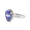 Image 2 : 14KT White Gold 3.51 ctw Tanzanite and Diamond Ring