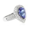 Image 2 : 14KT White Gold 2.75 ctw Tanzanite and Diamond Ring
