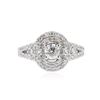 Image 1 : 14KT White Gold 1.16 ctw Diamond Ring