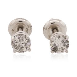 14KT White Gold 1.15 ctw Diamond Solitaire Earrings