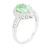 Image 3 : 14KT White Gold 0.88 ctw Emerald and Diamond Ring