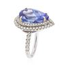 Image 3 : 14KT White Gold 8.89 ctw Tanzanite and Diamond Ring