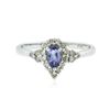 Image 1 : 14KT White Gold 0.35 ctw Tanzanite and Diamond Ring