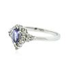 Image 2 : 14KT White Gold 0.35 ctw Tanzanite and Diamond Ring