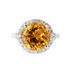 Image 1 : 14KT White Gold 5.61 ctw Citrine and Diamond Ring