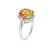 Image 3 : 14KT White Gold 5.61 ctw Citrine and Diamond Ring