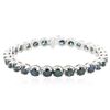 Image 1 : 14KT White Gold 16.98 ctw Blue Diamond Tennis Bracelet