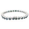 Image 2 : 14KT White Gold 16.98 ctw Blue Diamond Tennis Bracelet