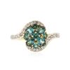 Image 1 : 14KT Yellow Gold 1.16 ctw Alexandrite and Diamond Ring