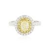 Image 1 : 18KT Two-Tone Gold 1.26 ctw Diamond Engagement Ring
